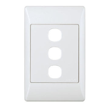 C.PLATE 2X4 SWITCH 3L WH S2000
