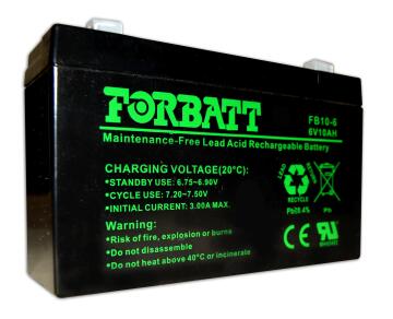 Battery lead acid 6v 10ah