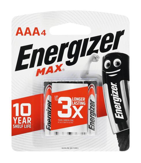battery alkaline aaa 4 pck