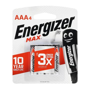 battery alkaline aaa 4 pck