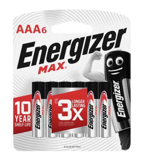 battery alkaline aaa 6 pck