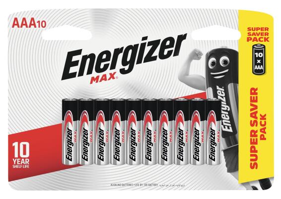 battery alkaline aaa 10 pck