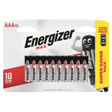 battery alkaline aaa 10 pck