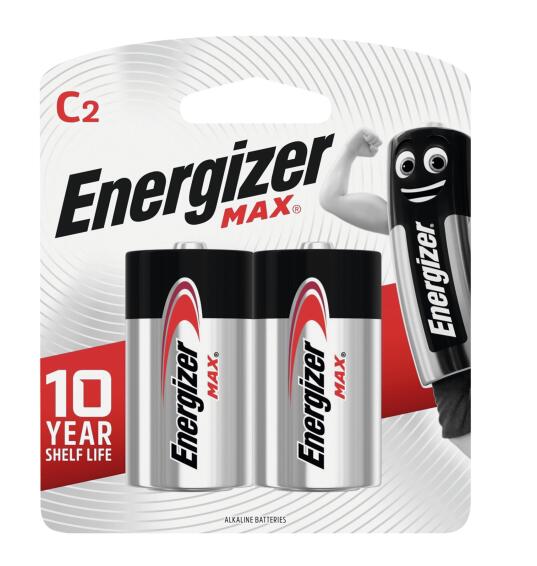 battery alkaline c 2 pck