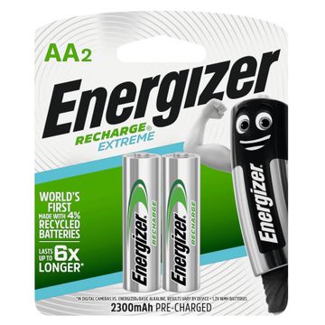 battery recharge extreme aa 2pck2300mah