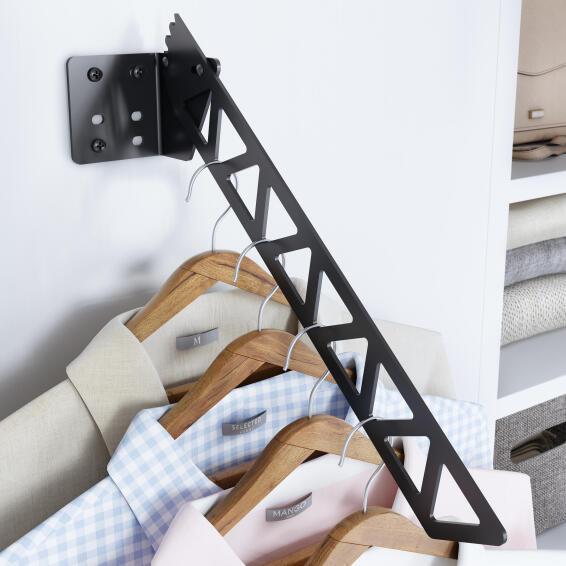 Hanger Rack With 10 Hanger Support W43xD7.2xh7.5cm