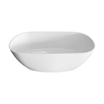 Amor Freestanding Bathtub Polished White W145cmxD73cmxH52cm