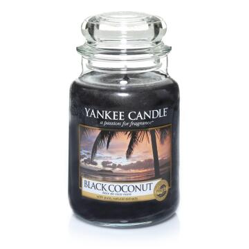 Candle Jar Large Black Coconut Yankee