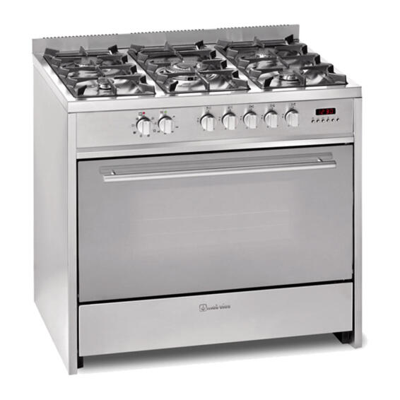 Kitchen Gas Stove Meireles 5 Burner With Electric Multifunction Stove Oven 90cm Stainless Steel