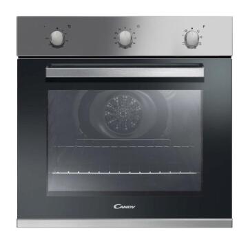 Electric Oven CANDY 60cm - 3 Knobs - 8 Functions - Inox - Fan
