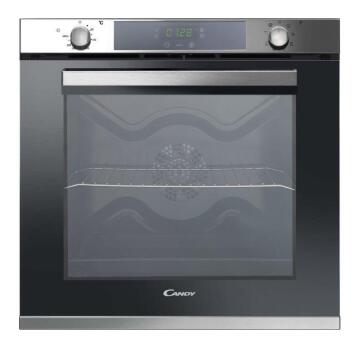Electric oven CANDY 60cm 2 Knobs + Display - 8 Functions - Inox - Fan