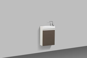Milan cabinet grey white 450 (cabinet only)