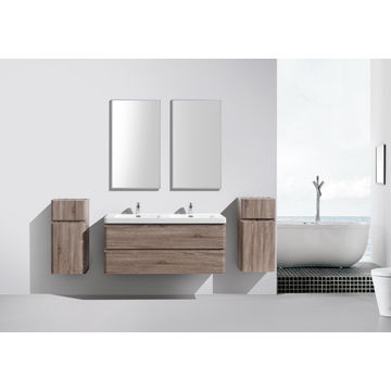 Milan cabinet double drawer silver oak 1200 (cabinet only)