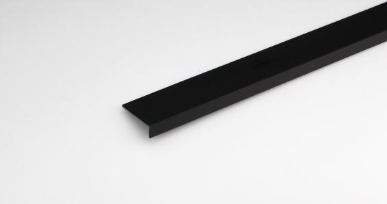 Profile unequal corner black PVC 2000x40x10mm arcansas