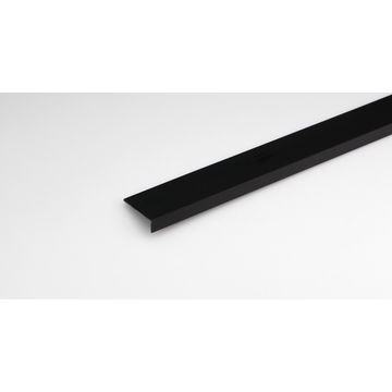 Profile unequal corner black PVC 2000x40x10mm arcansas