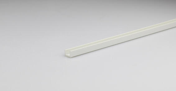 Profile u-shaped white PVC 1000x10x21x10mm arcansas