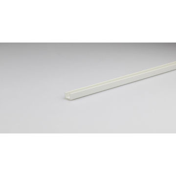 Profile u-shaped white PVC 1000x10x21x10mm arcansas