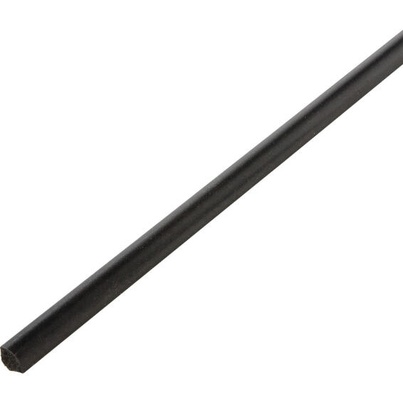 Profile half round system matt black PVC 14x14x2600mm arcansas