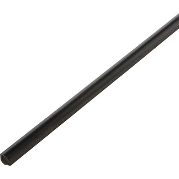 Profile half round system matt black PVC 14x14x2600mm arcansas