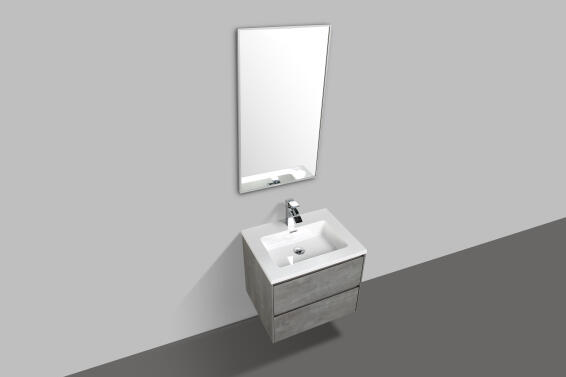 Enzo cabinet double drawer Concrete 600 (cabinet only)