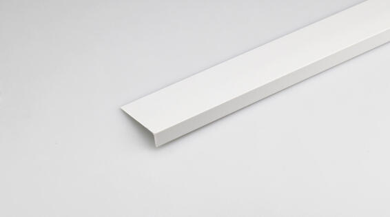 Profile unequal corner white PVC 2000x40x10mm arcansas