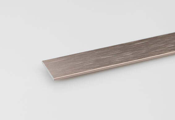 Aluminium Profile flat brushed copper 1000x20x2mm arcansas