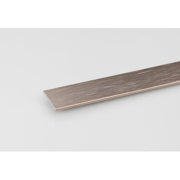 Aluminium Profile flat brushed copper 1000x20x2mm arcansas