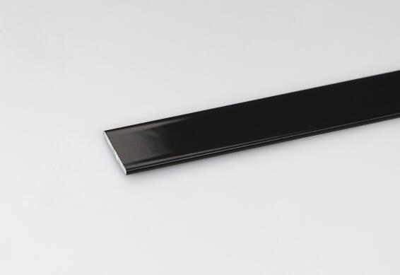 Profile flat black plastic coated aliminium 1000x20x2mm arcansas