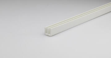 Profile double u-shaped white PVC 1000x12x13mm arcansas