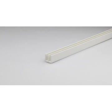 Profile double u-shaped white PVC 1000x12x13mm arcansas