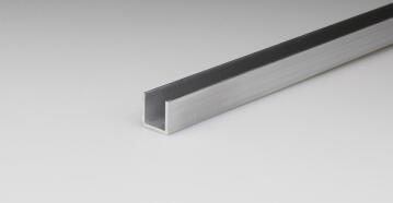 Profile u-shaped natural aluminium 1000x10x10mm arcansas