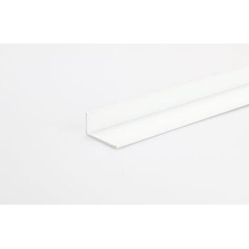 Aluminium 15mm equal angle x 1.25m white