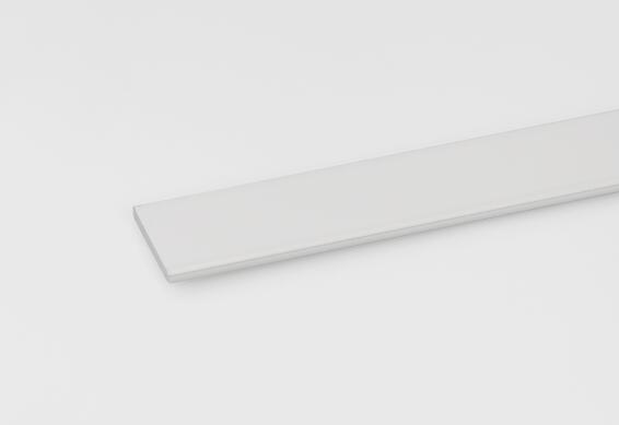 Profile flat white plastic coated aluminium 2000x15x2mm arcansas