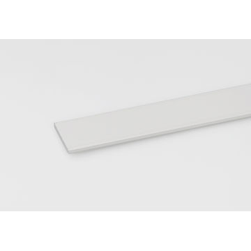 Profile flat white plastic coated aluminium 2000x15x2mm arcansas