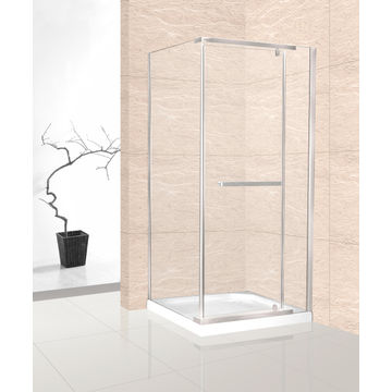 Shower corner entry pivot square CANNES chrome square 100x100x185CM
