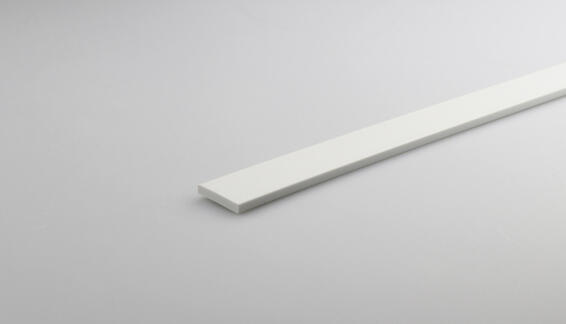 Profile flat white PVC 1000x24x3mm arcansas