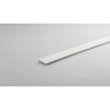 Profile flat white PVC 1000x24x3mm arcansas