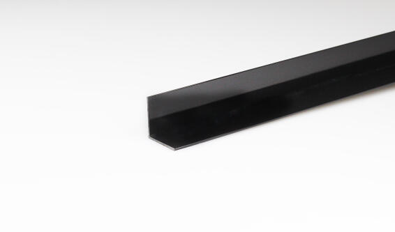 Profile equal corner black PVC 2000x10x10mm arcansas