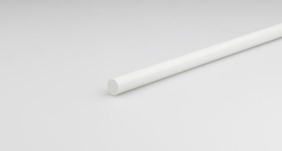 Profile round bar white PVC 1000x8mm arcansas