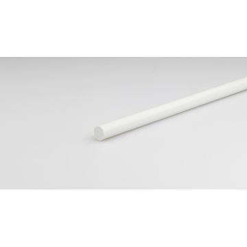 Profile round bar white PVC 1000x8mm arcansas