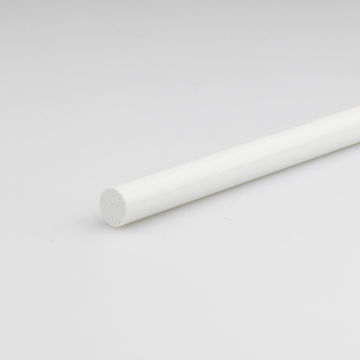 Profile round bar white PVC 1000x8mm arcansas