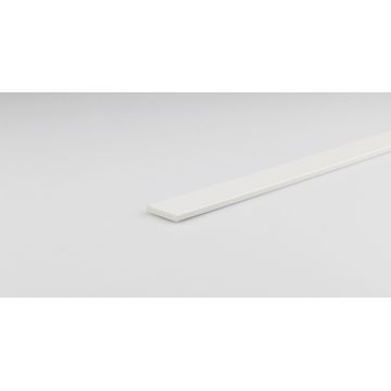 Profile flat white PVC 1000x25x5mm arcansas