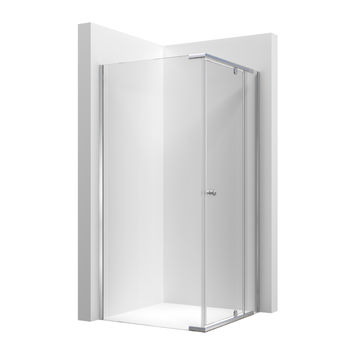 Shower door pivot and panel bright chrome w88cmxd88xh185cm
