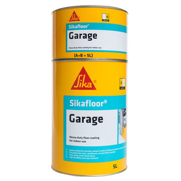 2 part waterbased epoxy coating SIKAFLOOR garage ral7035 light grey 5 litres kit