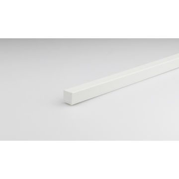 Profile square rod white PVC 1000x10x10mm arcansas