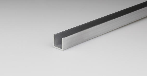 Profile u-shaped natural aluminium 1000x6x6mm arcansas