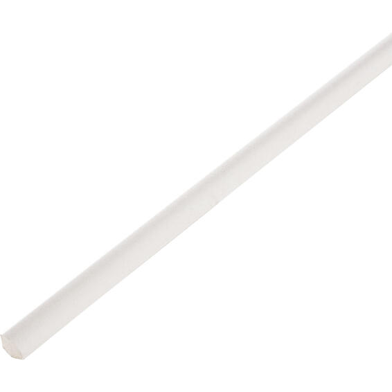 Profile round matt white PVC 14x14x2600mm arcansas