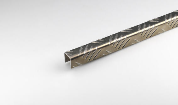 Profile u-shaped ribbed aluminium 1000x22x22mm arcansas