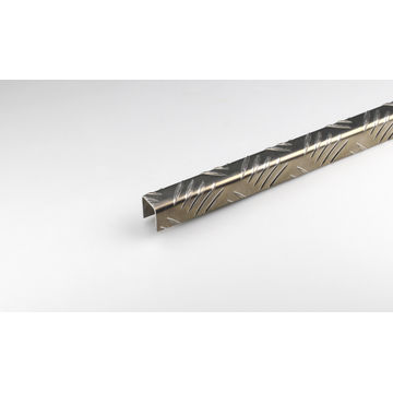 Profile u-shaped ribbed aluminium 1000x22x22mm arcansas