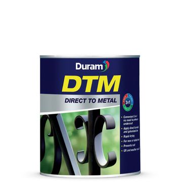 Direct to Metal paint DURAM DTM Smooth Black 1L